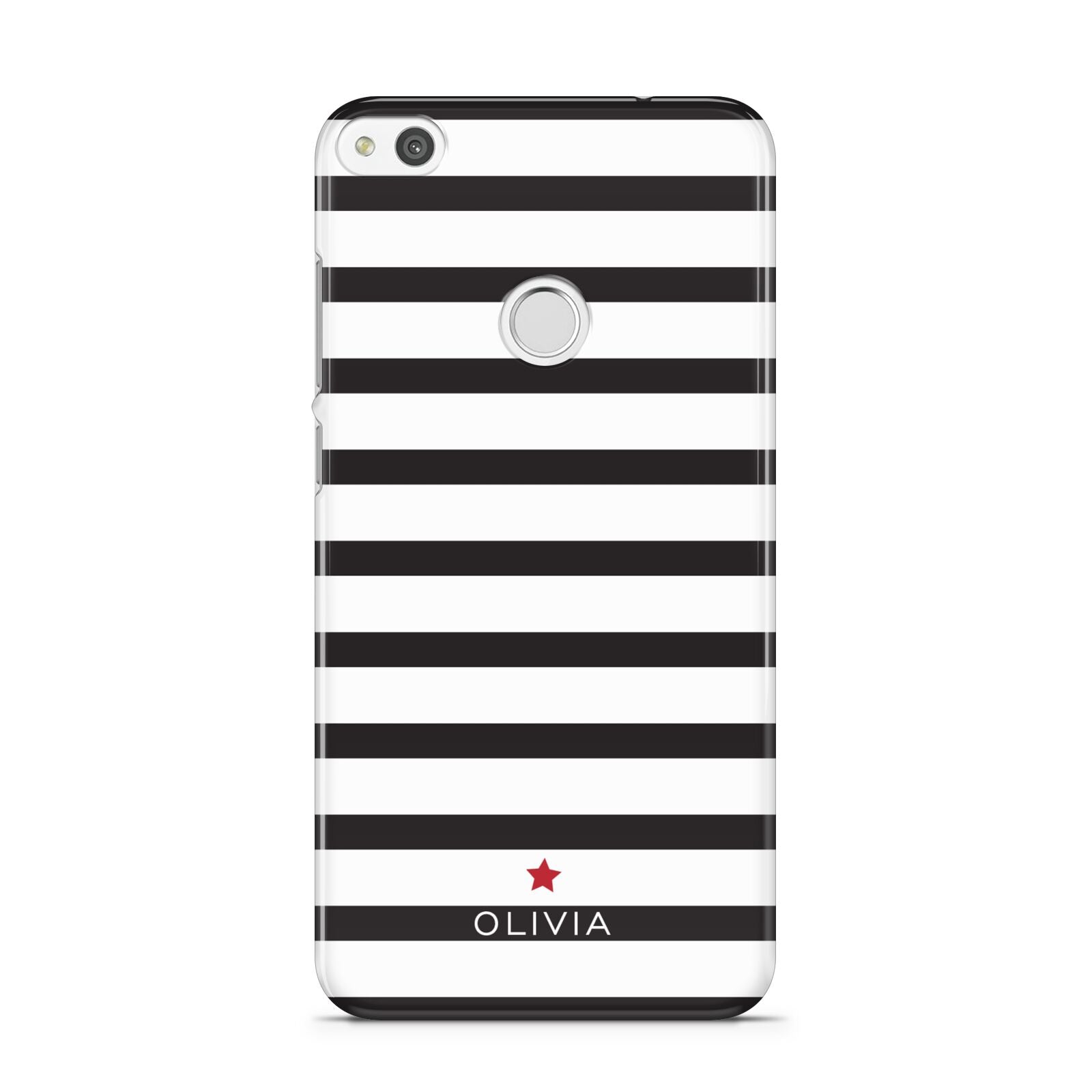 Personalised Name Black White Huawei P8 Lite Case