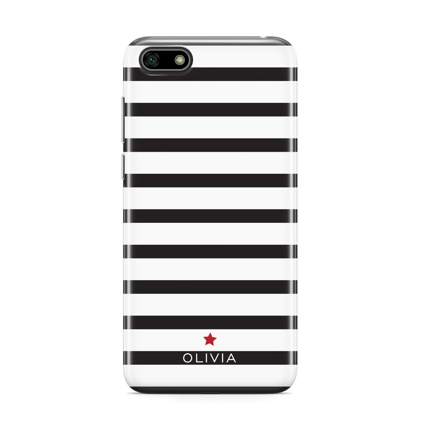 Personalised Name Black White Huawei Y5 Prime 2018 Phone Case
