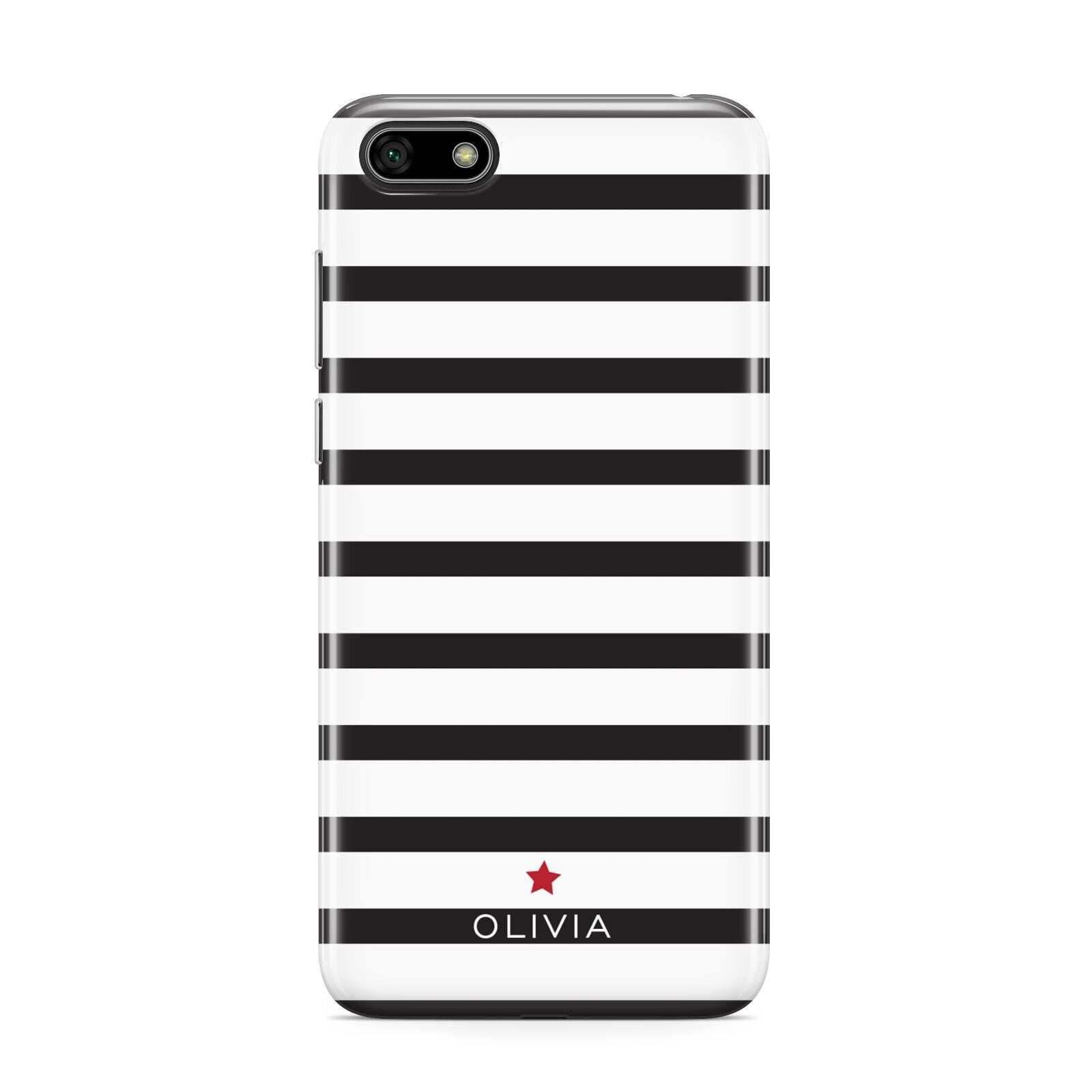 Personalised Name Black White Huawei Y5 Prime 2018 Phone Case