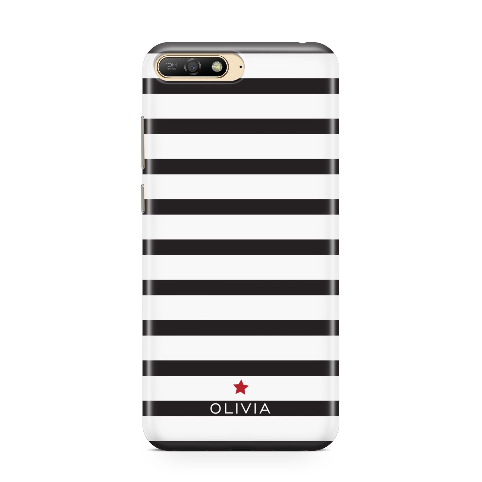 Personalised Name Black White Huawei Y6 2018