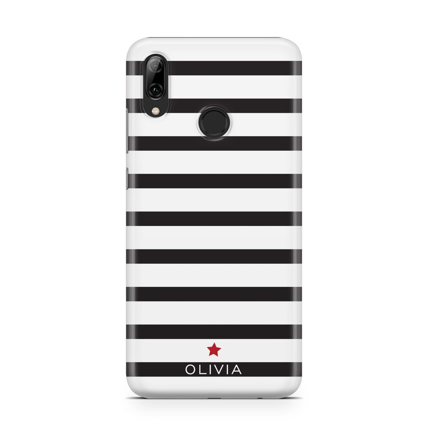 Personalised Name Black White Huawei Y7 2019