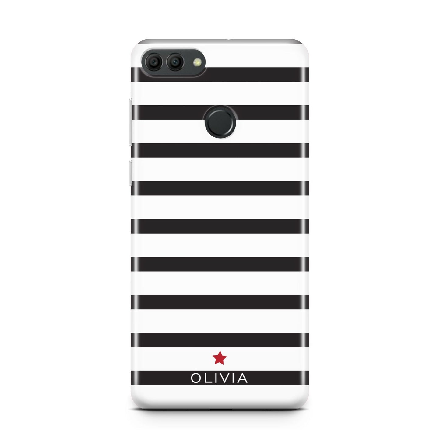 Personalised Name Black White Huawei Y9 2018
