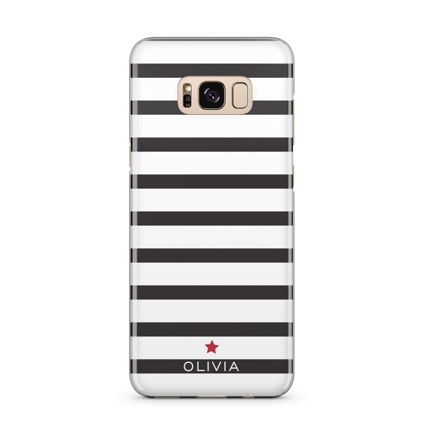 Personalised Name Black White Samsung Galaxy S8 Plus Case