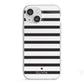 Personalised Name Black White iPhone 13 Mini TPU Impact Case with White Edges