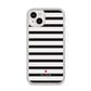 Personalised Name Black White iPhone 14 Plus Glitter Tough Case Starlight