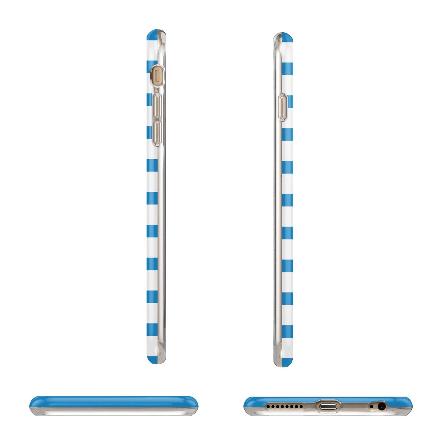 Personalised Name Blue White Apple iPhone 6 Plus 3D Wrap Tough Case Alternative Image Angles