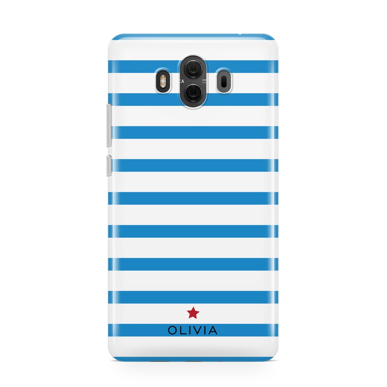 Personalised Name Blue White Huawei Mate 10 Protective Phone Case