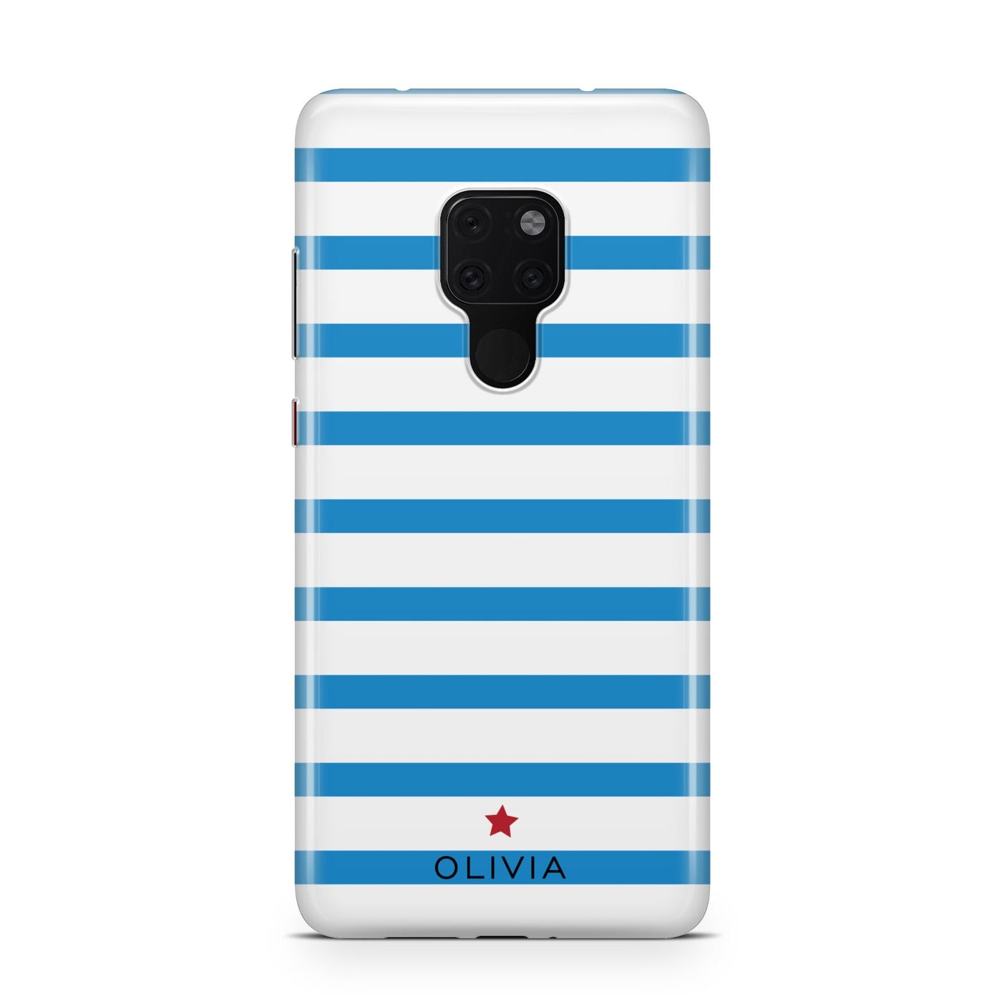 Personalised Name Blue White Huawei Mate 20 Phone Case