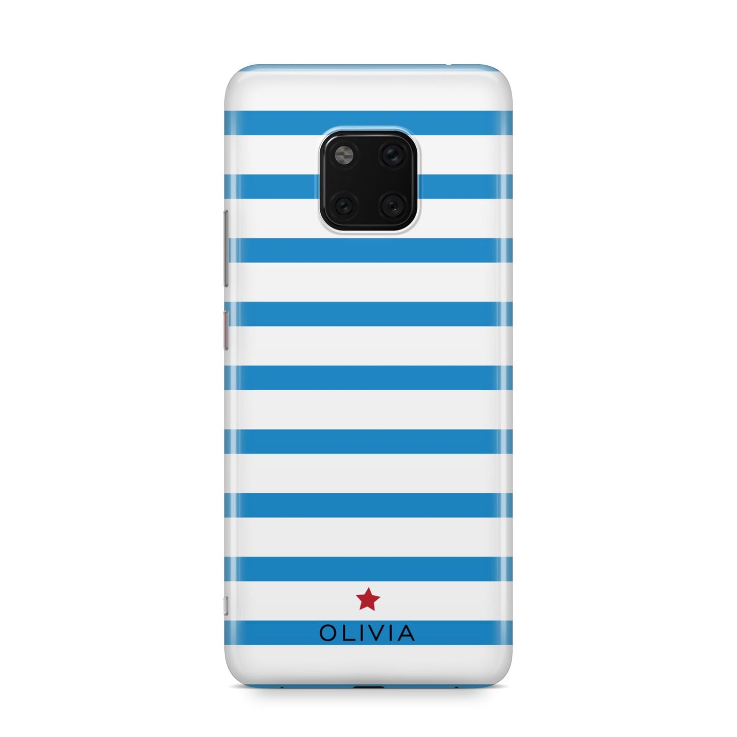 Personalised Name Blue White Huawei Mate 20 Pro Phone Case