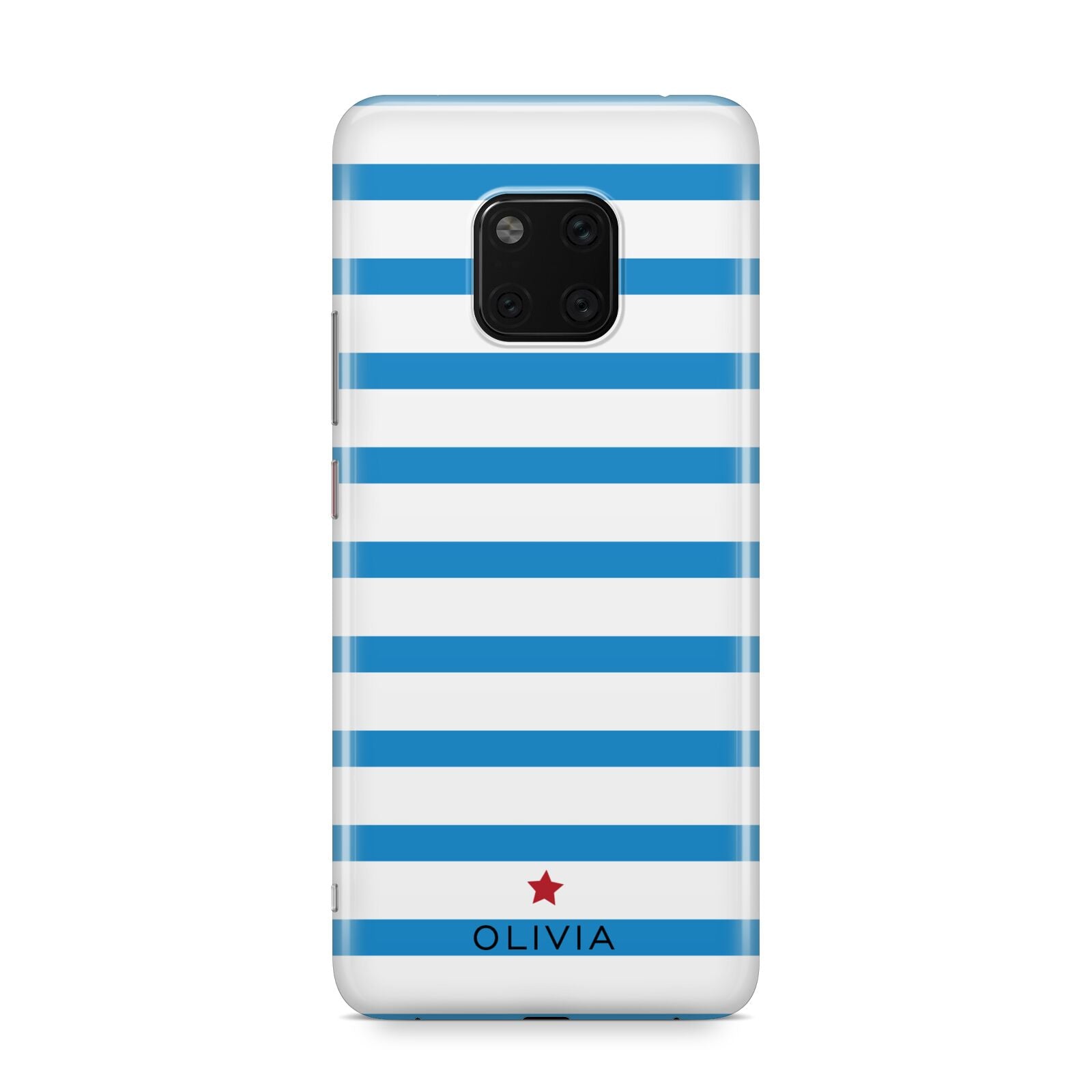 Personalised Name Blue White Huawei Mate 20 Pro Phone Case