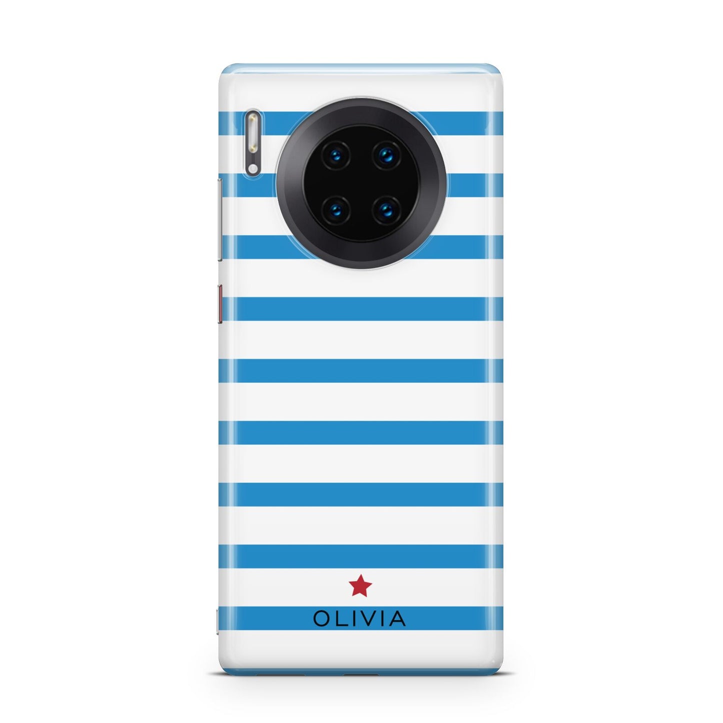 Personalised Name Blue White Huawei Mate 30 Pro Phone Case
