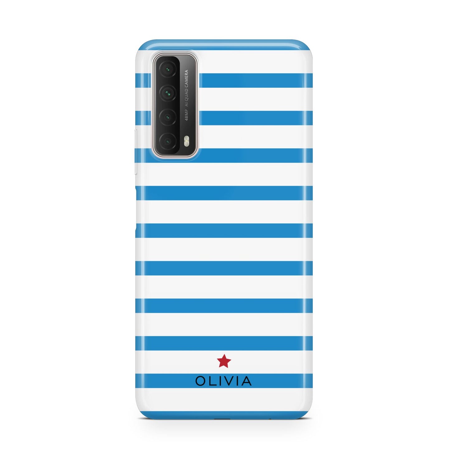 Personalised Name Blue White Huawei P Smart 2021