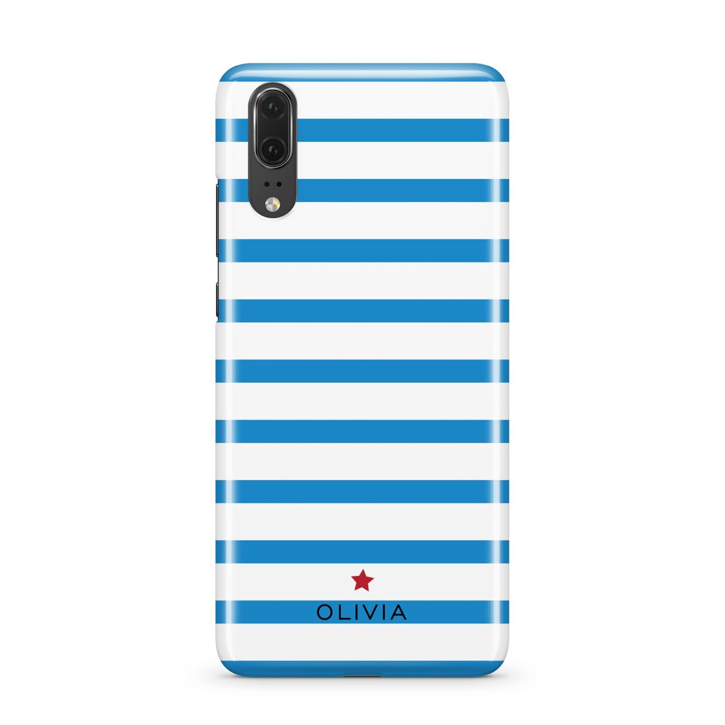 Personalised Name Blue White Huawei P20 Phone Case