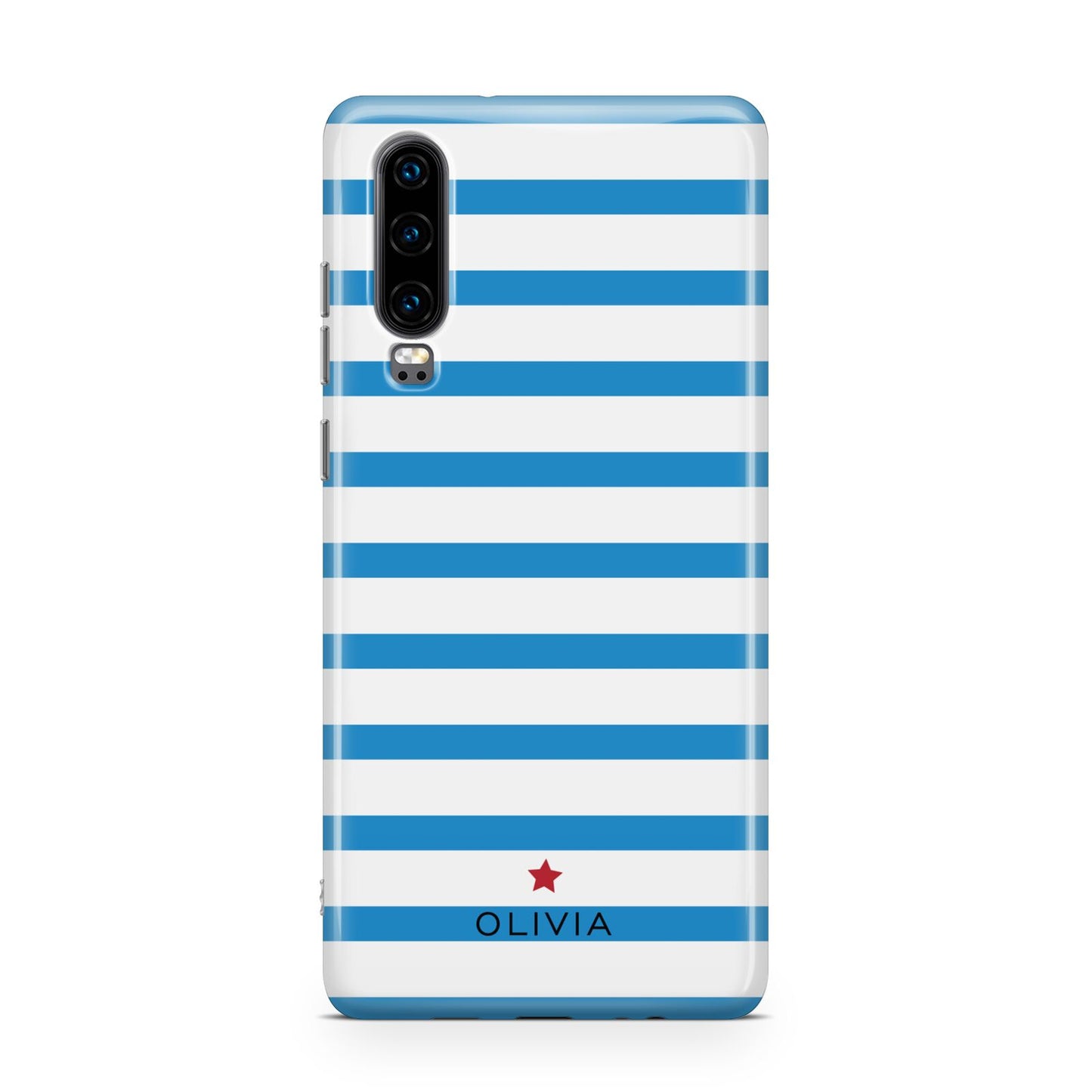 Personalised Name Blue White Huawei P30 Phone Case