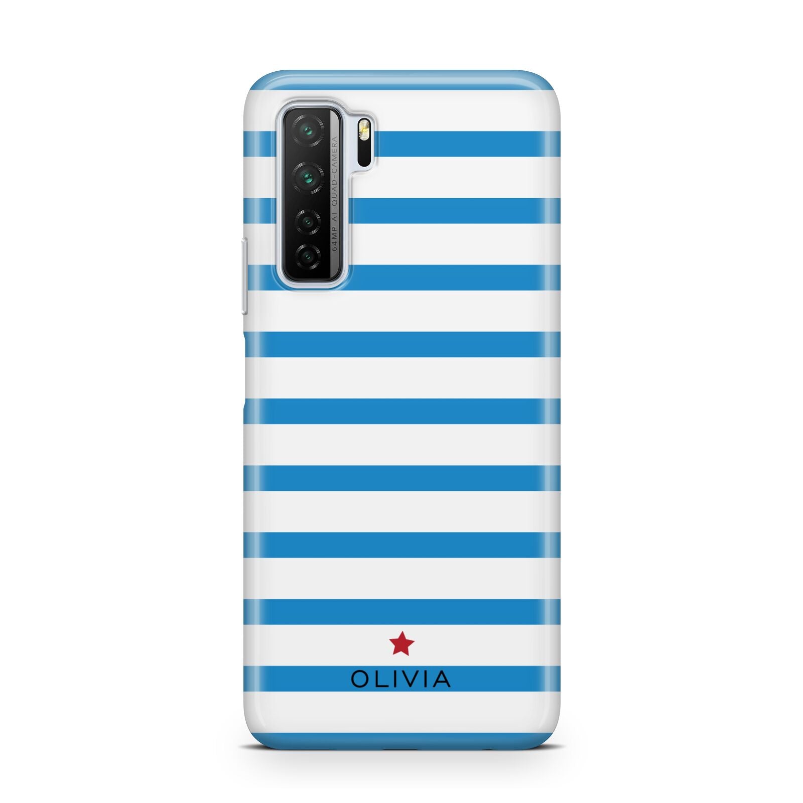 Personalised Name Blue White Huawei P40 Lite 5G Phone Case