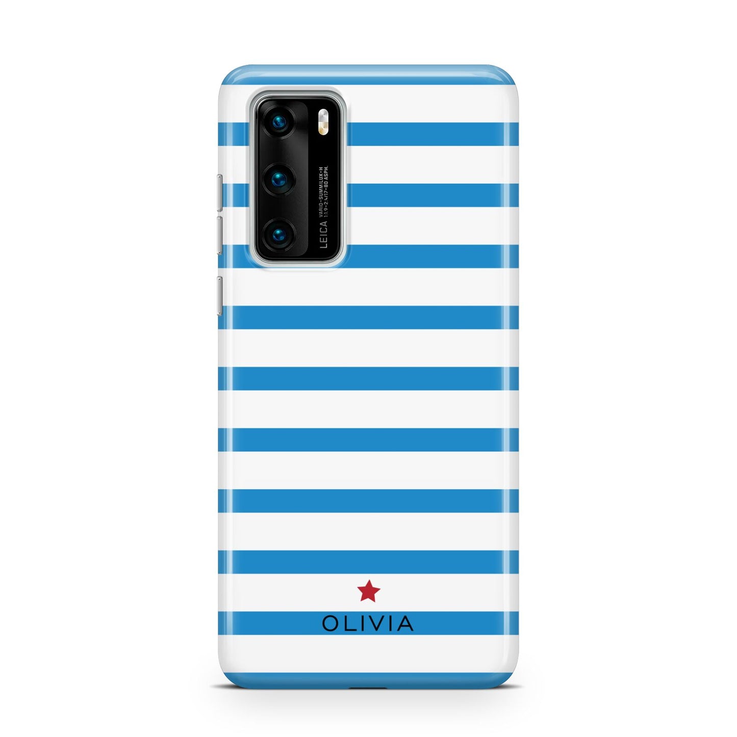 Personalised Name Blue White Huawei P40 Phone Case
