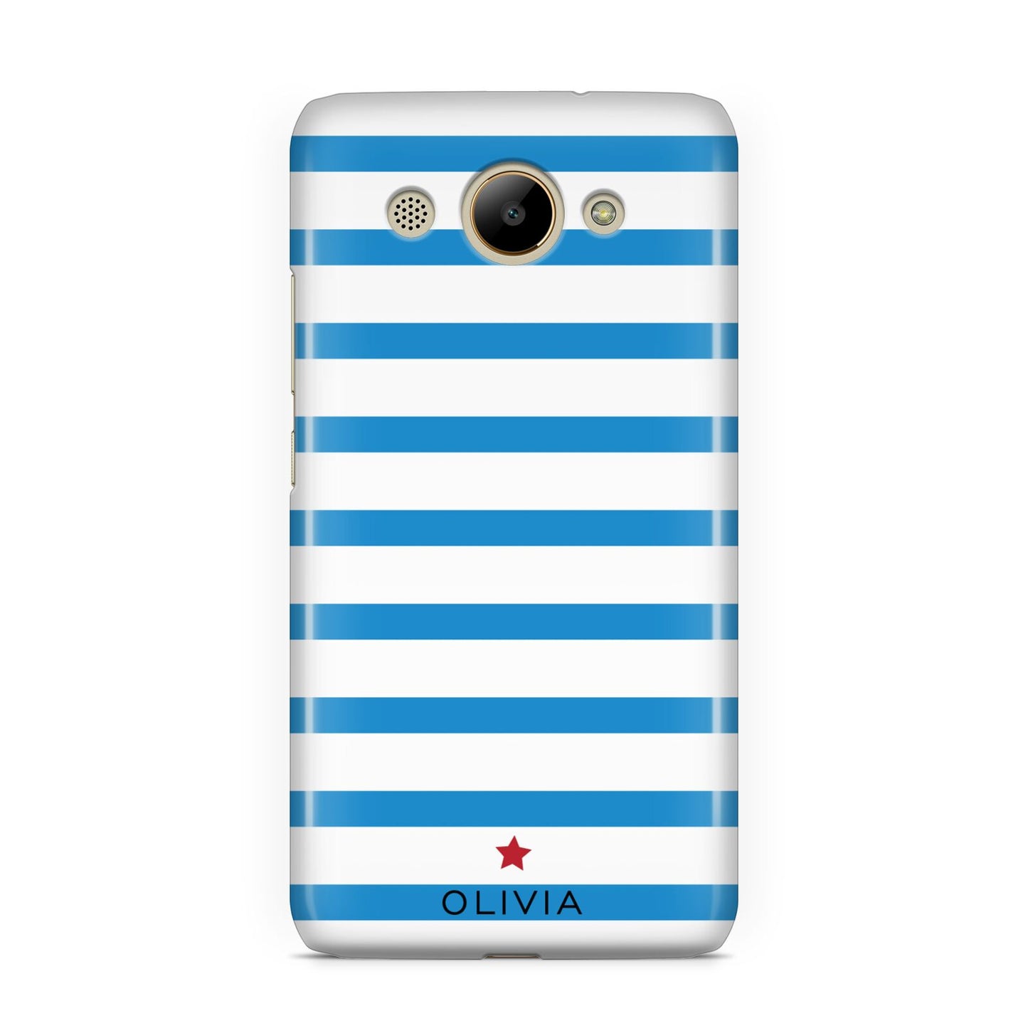 Personalised Name Blue White Huawei Y3 2017