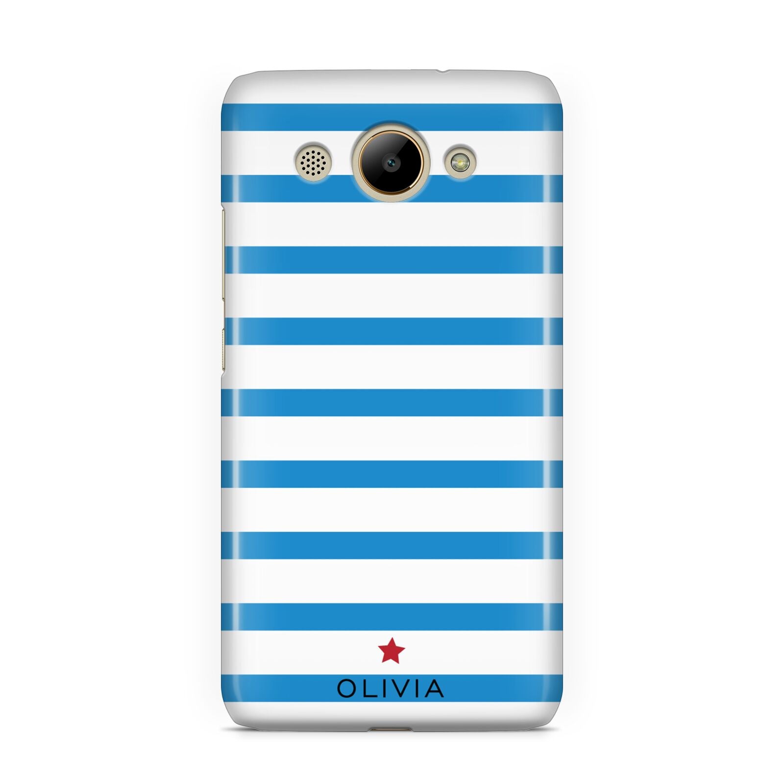 Personalised Name Blue White Huawei Y3 2017