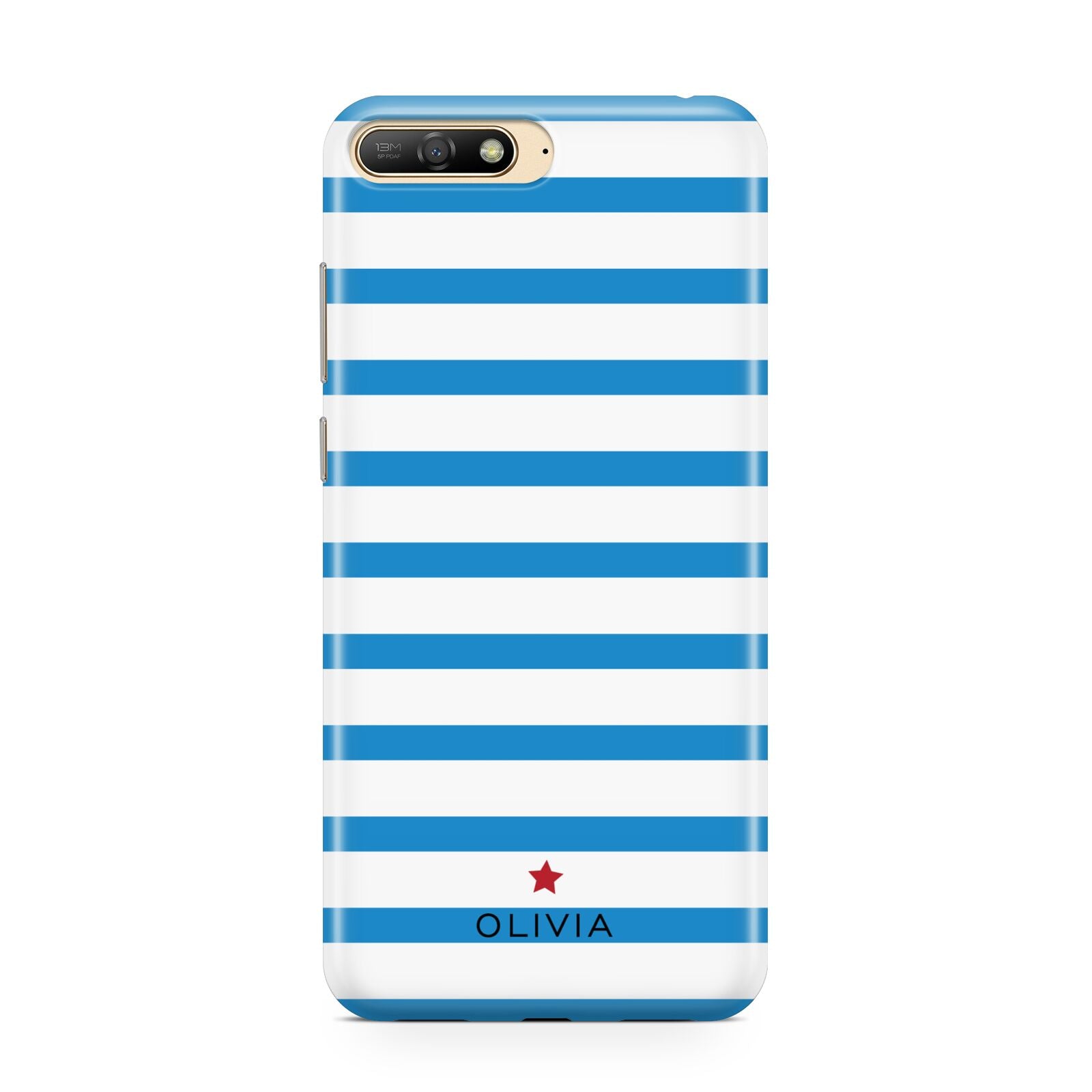 Personalised Name Blue White Huawei Y6 2018