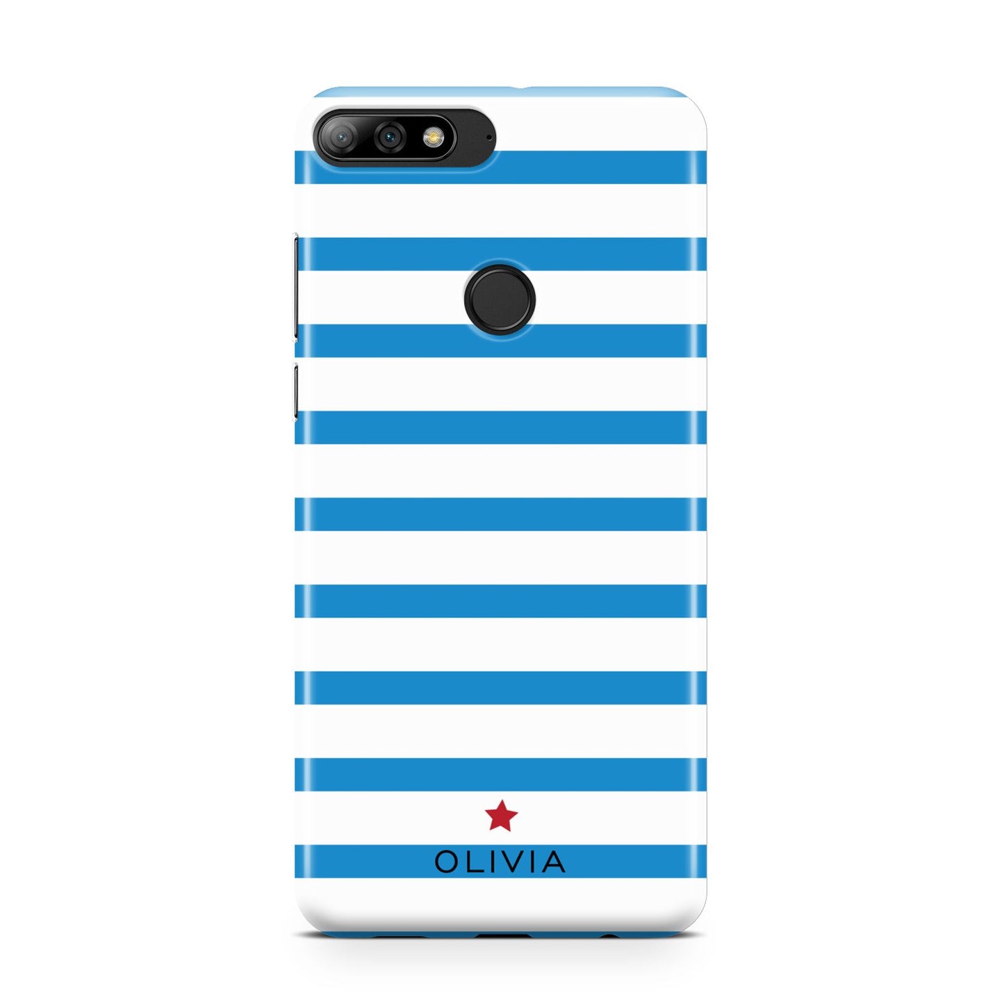Personalised Name Blue White Huawei Y7 2018