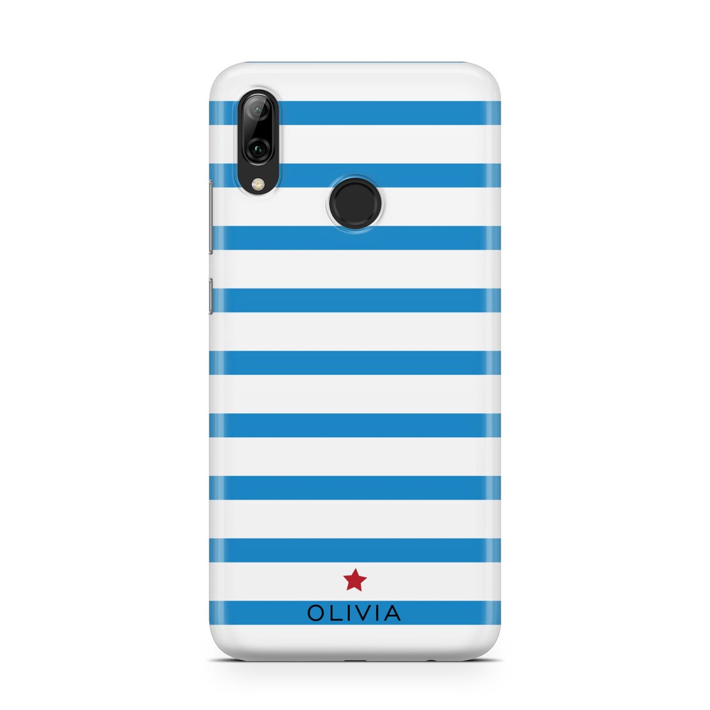 Personalised Name Blue White Huawei Y7 2019