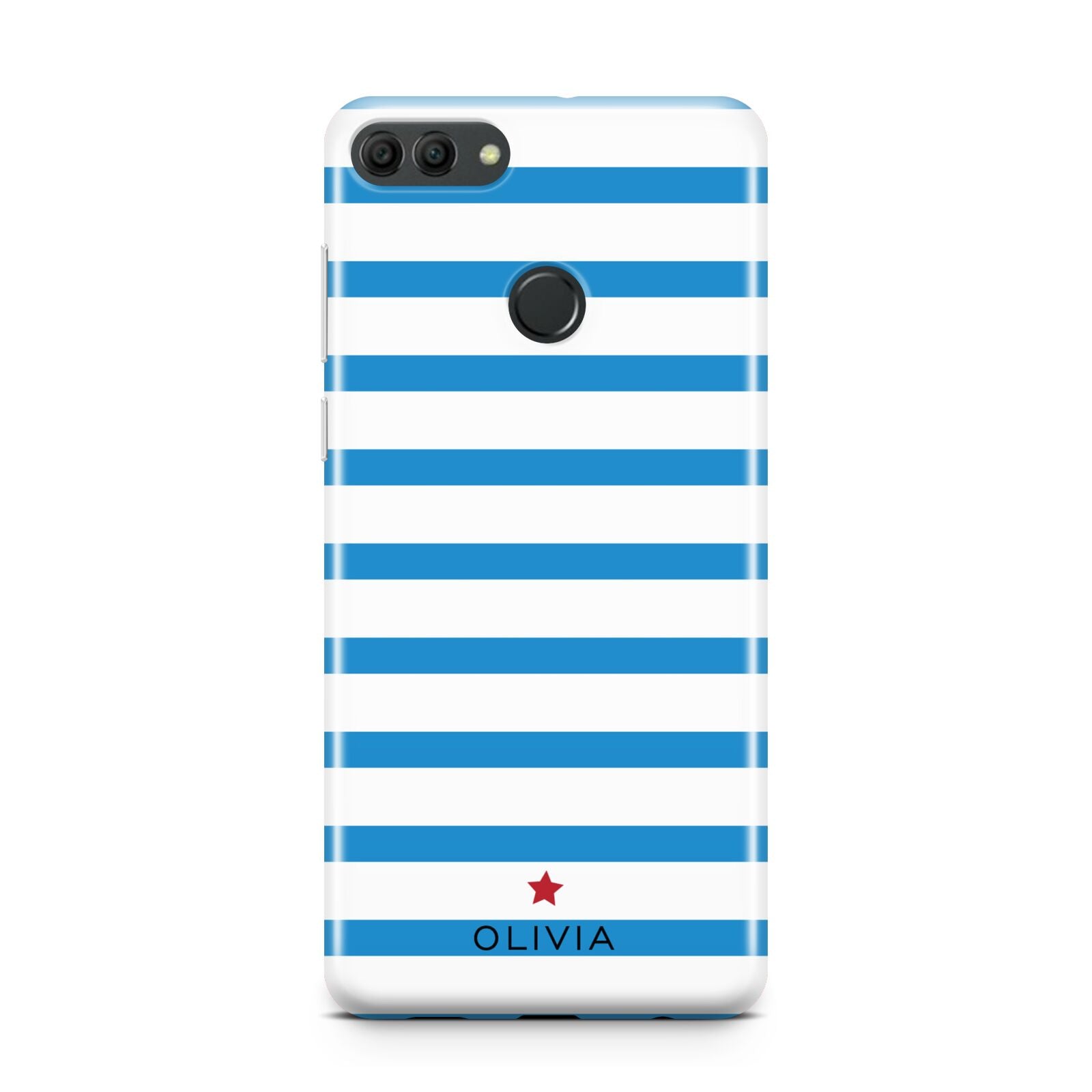 Personalised Name Blue White Huawei Y9 2018