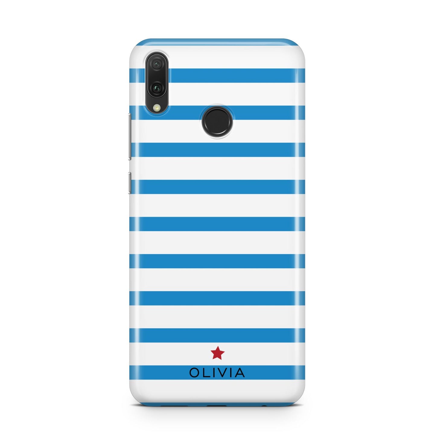 Personalised Name Blue White Huawei Y9 2019