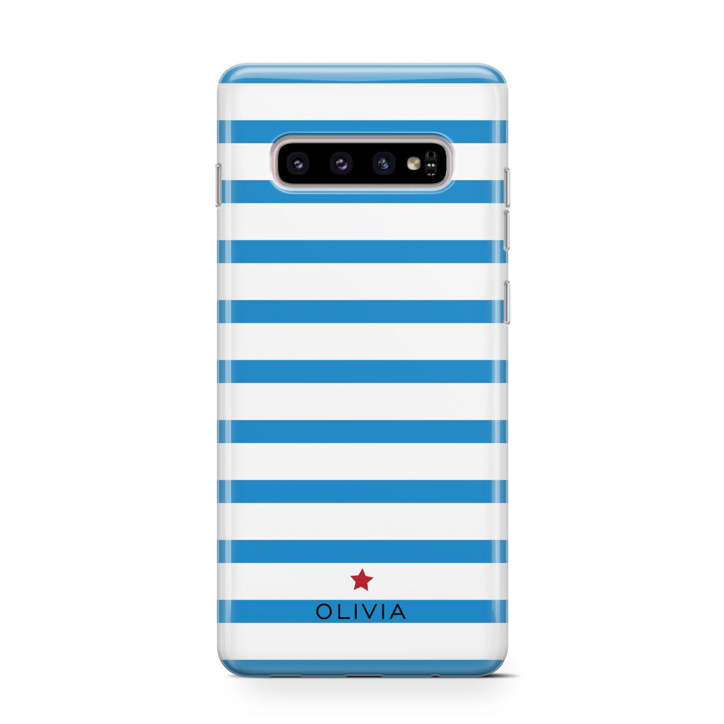 Personalised Name Blue White Protective Samsung Galaxy Case