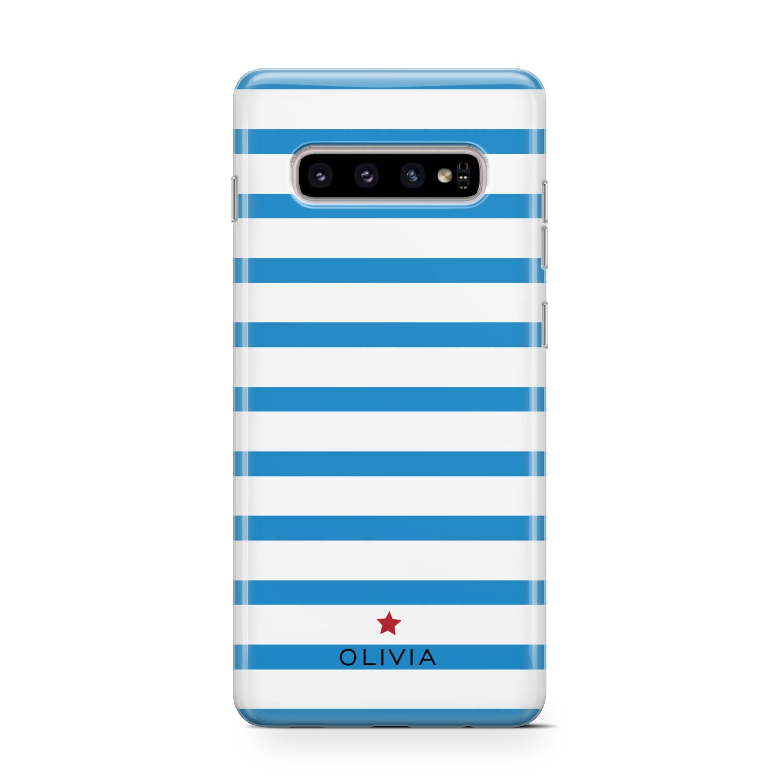 Personalised Name Blue White Protective Samsung Galaxy Case