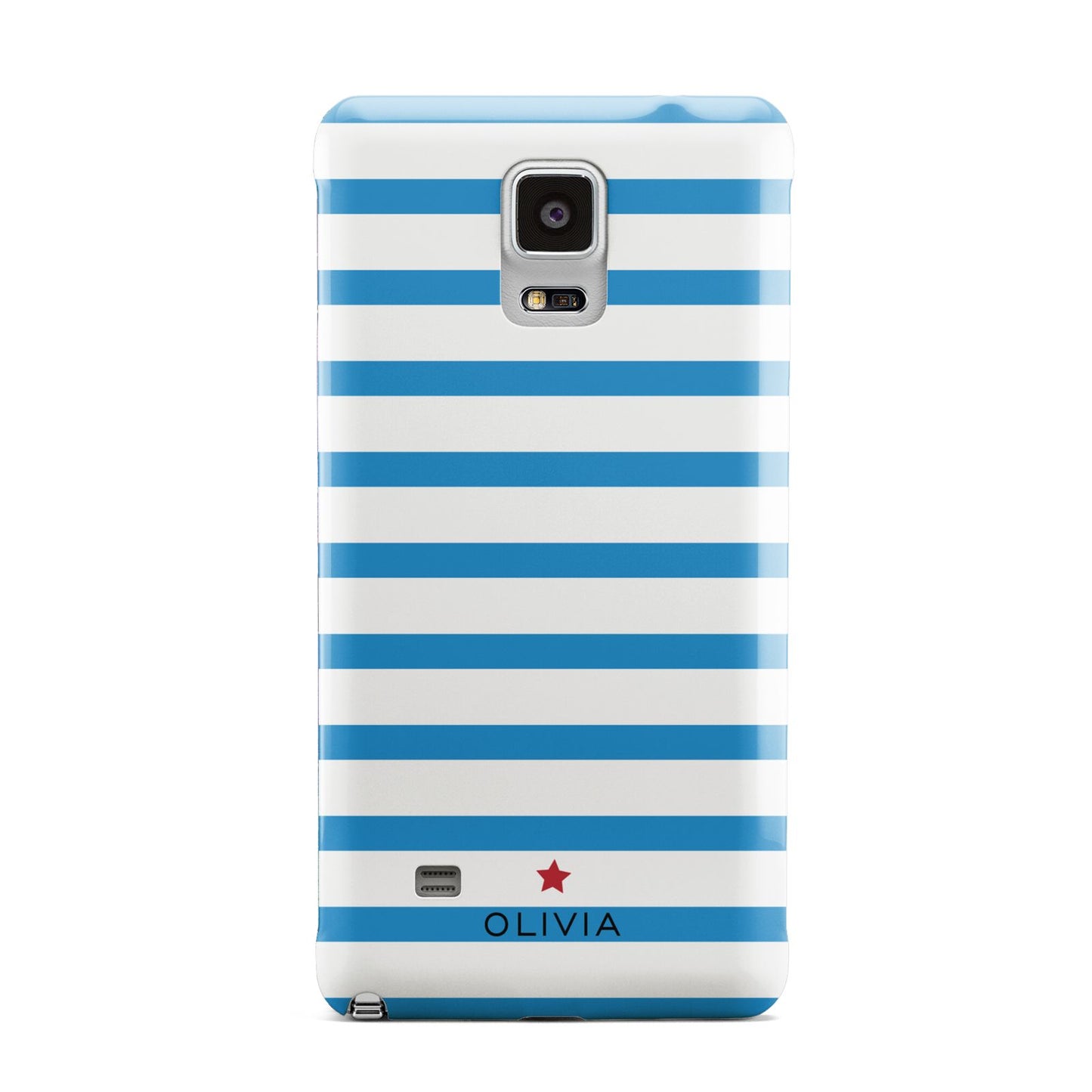 Personalised Name Blue White Samsung Galaxy Note 4 Case