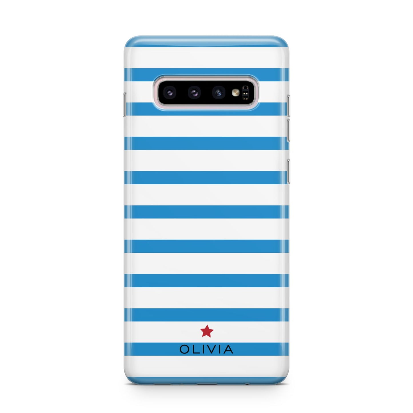 Personalised Name Blue White Samsung Galaxy S10 Plus Case