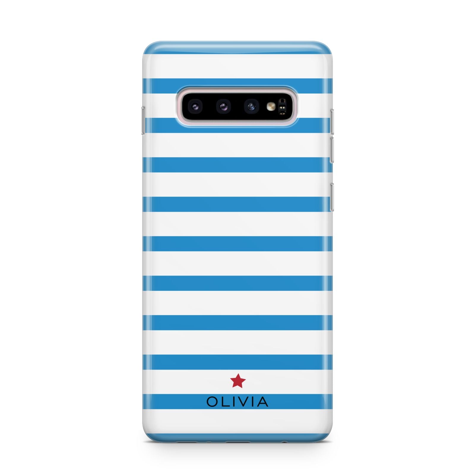 Personalised Name Blue White Samsung Galaxy S10 Plus Case
