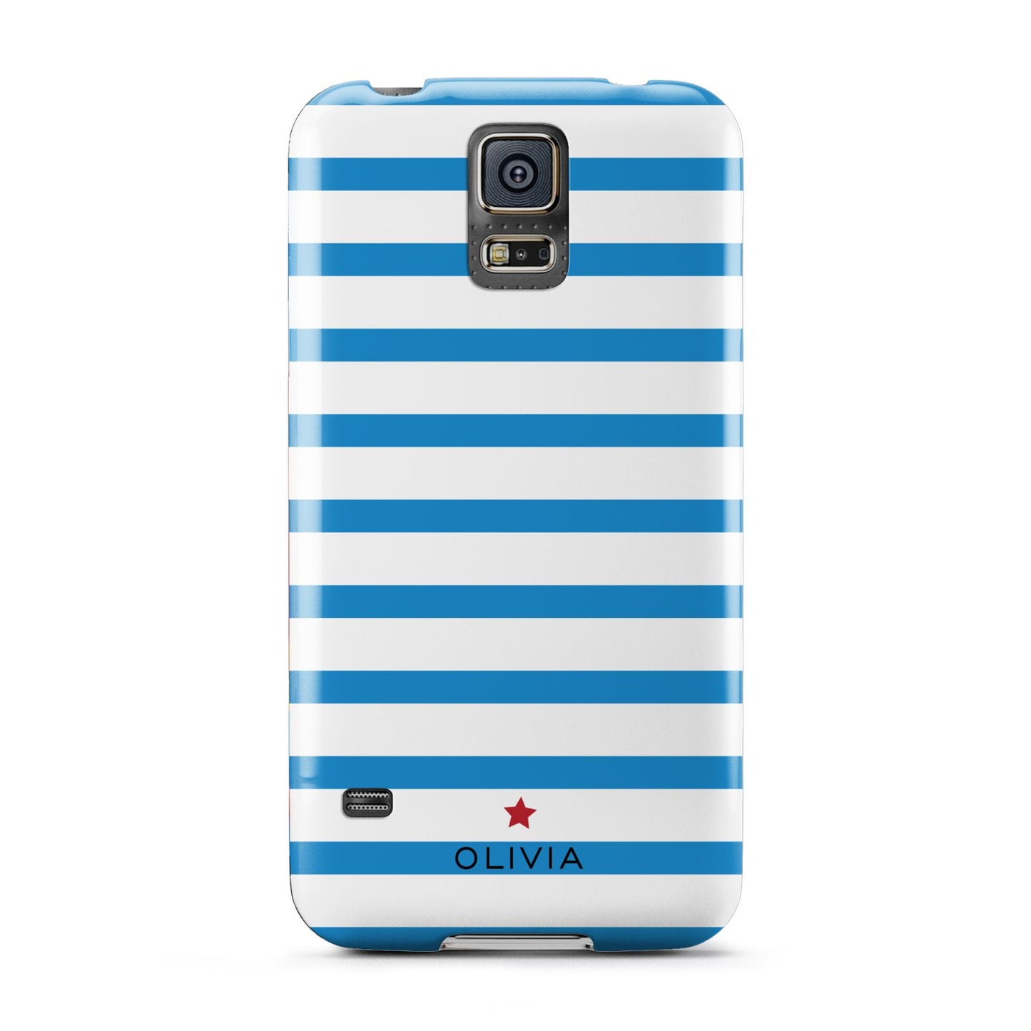 Personalised Name Blue White Samsung Galaxy S5 Case