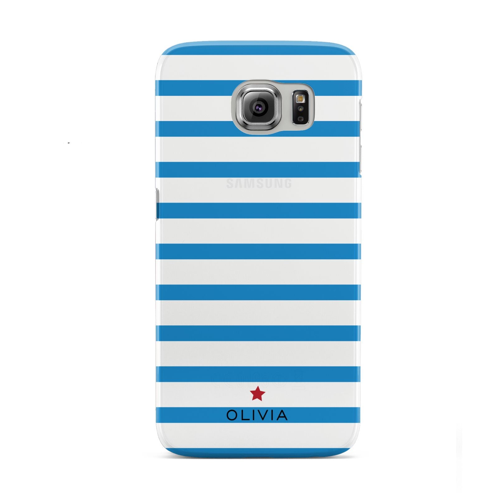 Personalised Name Blue White Samsung Galaxy S6 Case