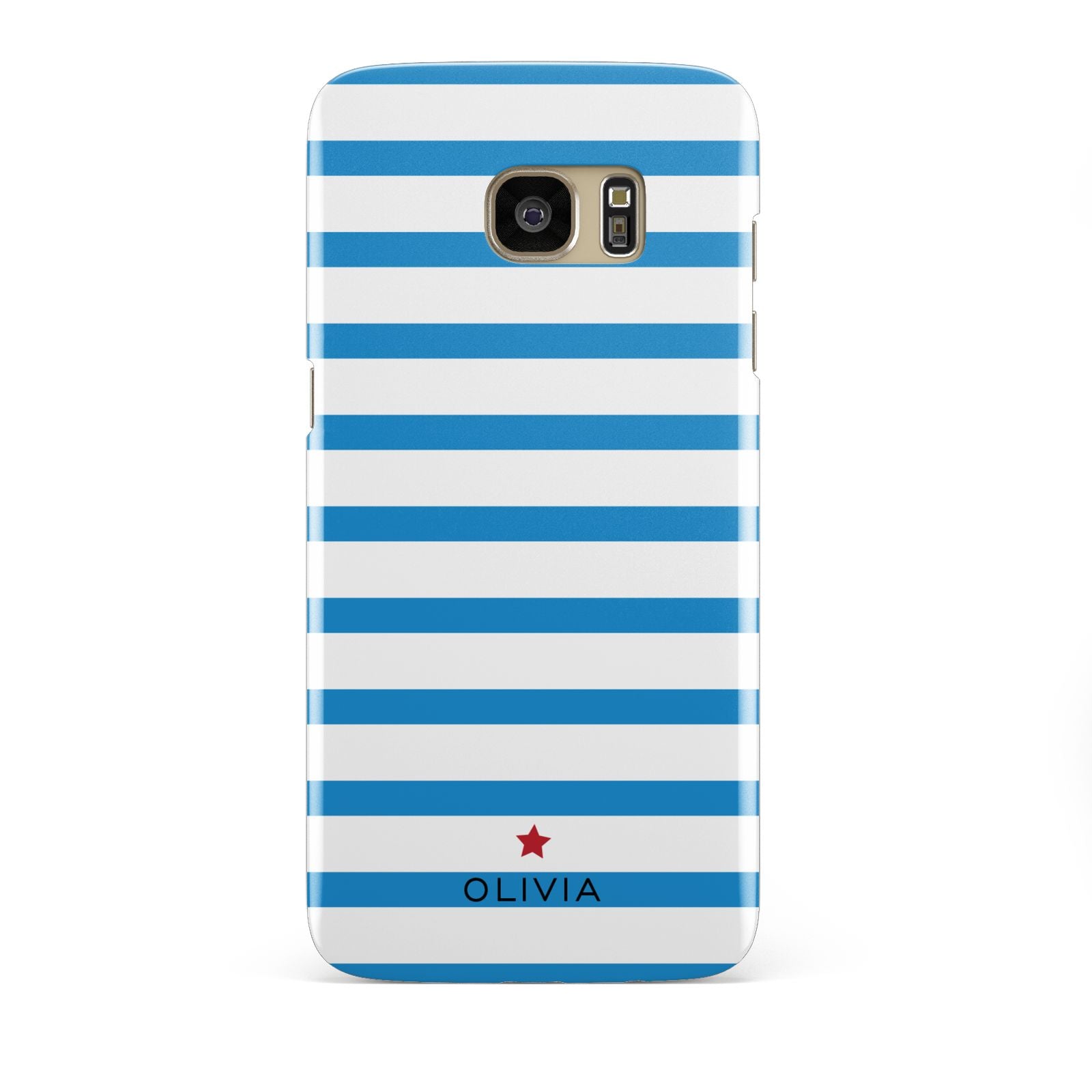 Personalised Name Blue White Samsung Galaxy S7 Edge Case