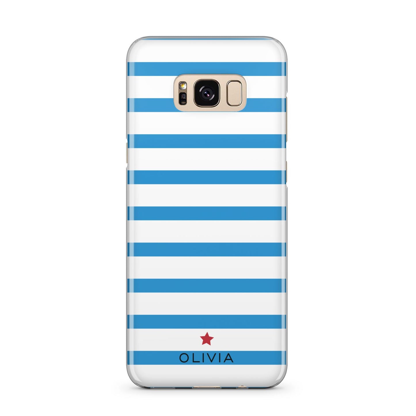 Personalised Name Blue White Samsung Galaxy S8 Plus Case