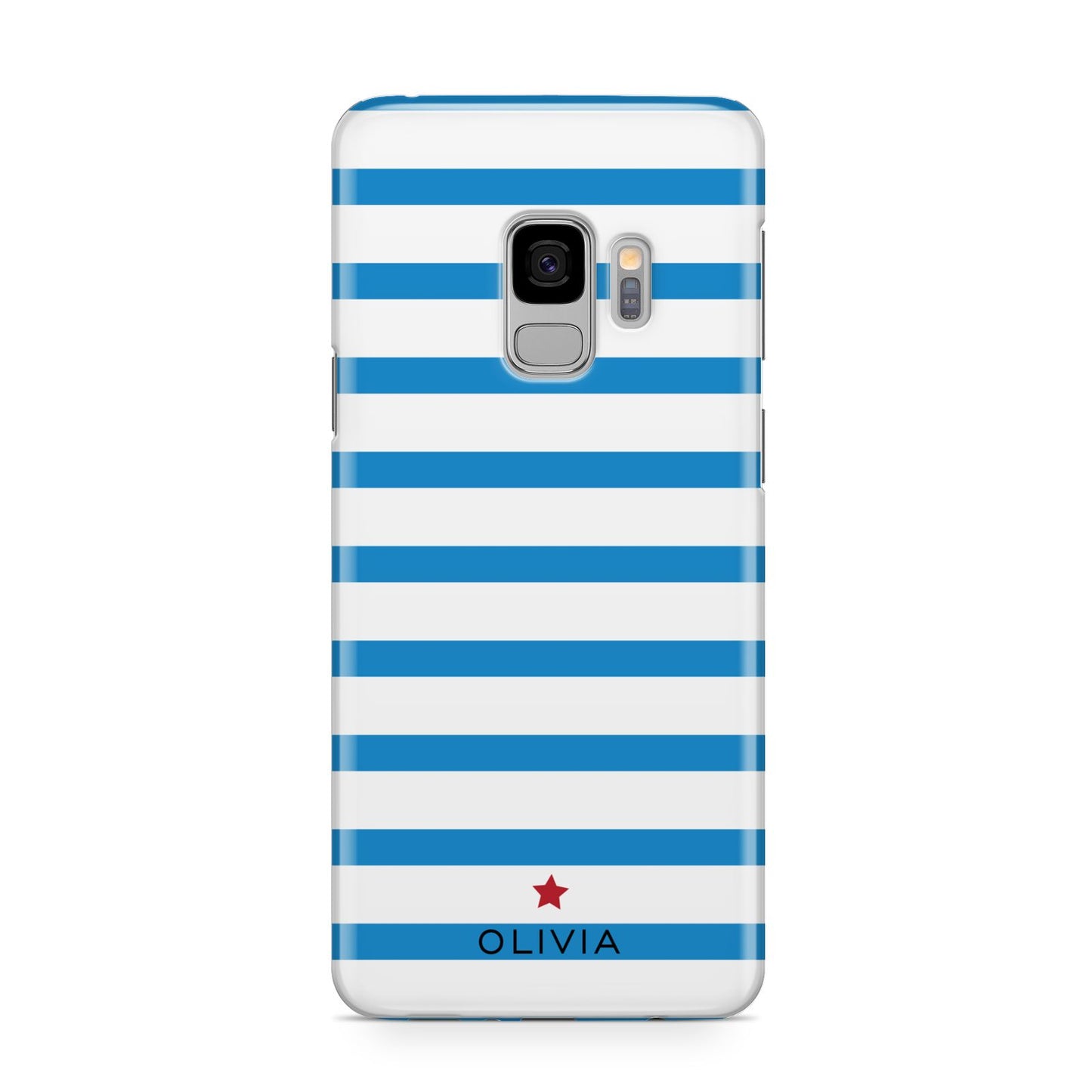 Personalised Name Blue White Samsung Galaxy S9 Case