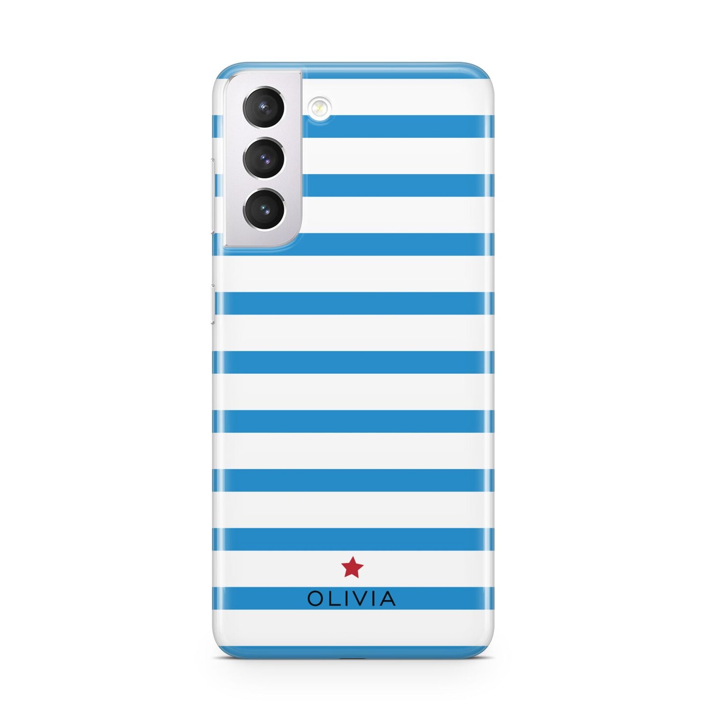 Personalised Name Blue White Samsung S21 Case