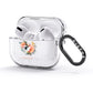 Personalised Name Clear Floral AirPods Glitter Case 3rd Gen Side Image