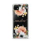 Personalised Name Clear Floral Huawei Enjoy 20 Phone Case
