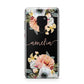 Personalised Name Clear Floral Huawei Mate 20 Phone Case
