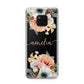 Personalised Name Clear Floral Huawei Mate 20 Pro Phone Case