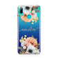 Personalised Name Clear Floral Huawei P Smart 2019 Case
