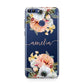 Personalised Name Clear Floral Huawei P Smart Case