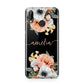 Personalised Name Clear Floral Huawei P20 Lite Phone Case