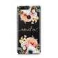 Personalised Name Clear Floral Huawei Y7 2018
