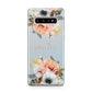 Personalised Name Clear Floral Samsung Galaxy S10 Plus Case