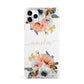 Personalised Name Clear Floral iPhone 11 Pro Max 3D Snap Case