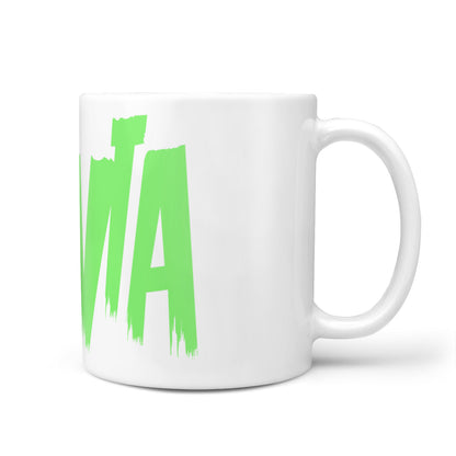 Personalised Name Green Spooky 10oz Mug
