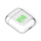 Personalised Name Green Spooky AirPods Case Laid Flat